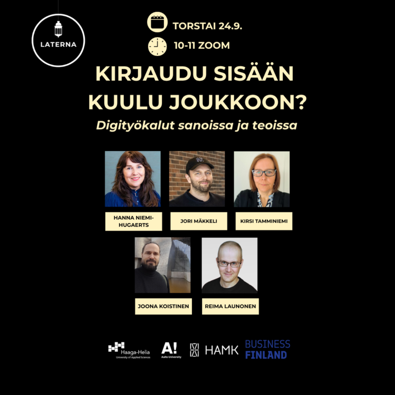 Kirjaudu sisään, kuulu joukkoon? Ilmoittaudu webinaariin!
